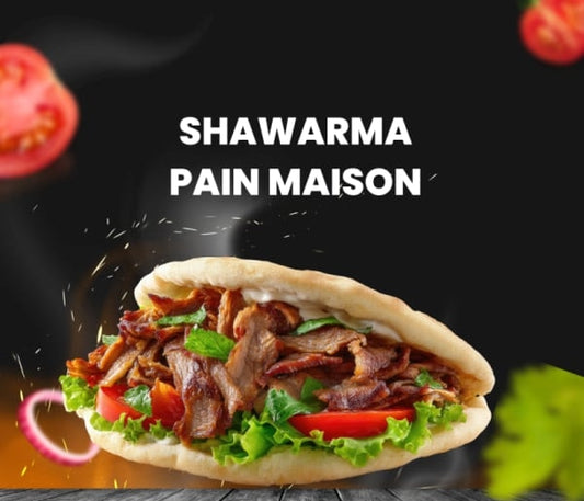 شاورما خبز منزلي